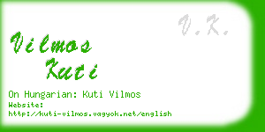 vilmos kuti business card